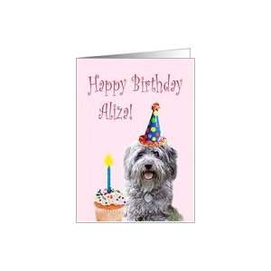  Happy Birthday Aliza, Puppy & Cupcake Card Health 