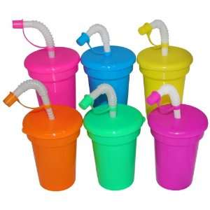  Neon Sipper Cups (1 dz) Toys & Games