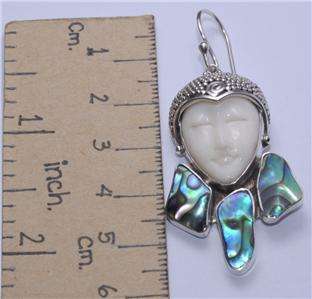 Goddess Abalone Paua Shell Sterling Silver 925 Earrings T2804  
