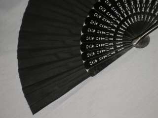 XL 32cm Black Engraved Wood Flamenco Fan   Abanico  