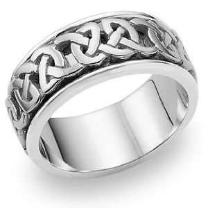 950 Platinum Celtic Knot 4015 Wedding Band   Size 11.5 