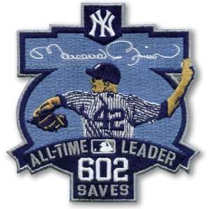 Mariano Rivera 602 All Time Saves Leader Patch   Official MLB Licensed 