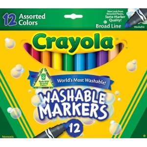  CRAYOLA WASHABLE MARKERS 12CT ASST