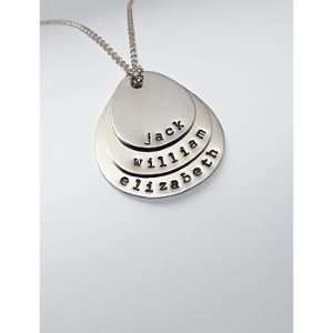  Hand Stamped Mother + Children Necklace Jewelry