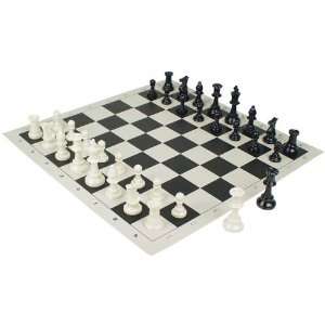    Triple Weight Midnight Black Tournament Chess Set Toys & Games