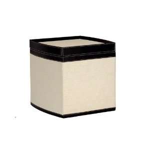   Jute Stackable Storage Box in Dark Brown and Linen