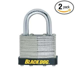 Black Dog 55104 Laminated Padlock 2 Pack Warded Keyed Alike, 1 5/16 