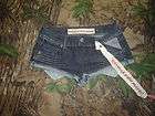 Junior Girls Women Vanilla Star Jeans Dark Wash Denim Shorts Size 1