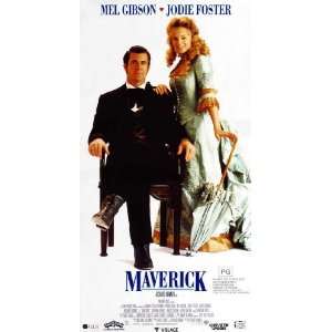 Maverick Poster Australian 13x30 Mel Gibson Jodie Foster James Garner 