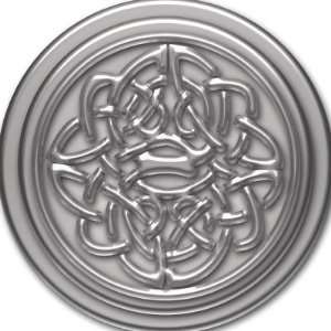  Silver Embossed Effect Cletic Knot Badge Round Round 