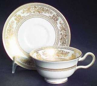 manufacturer wedgwood china pattern columbia white with gold design 