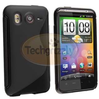 For HTC Inspire 4G White+Black TPU Case Cover+Privacy Guard New  