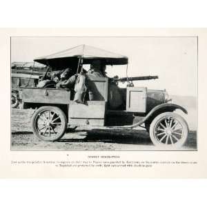   Machine Guns Weaponry Car War   Original Halftone Print Home