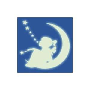  Moon girl glow phosphorescent decals  glow in the dark 