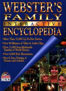 Websters Family Interactive Encyclopedia PC CD ROM research resource 