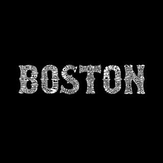 Mens BOSTON Word Art Hooded Sweatshirt   