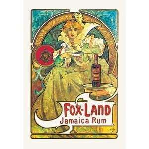  Vintage Art Fox Land Jamaica Rum   00133 x