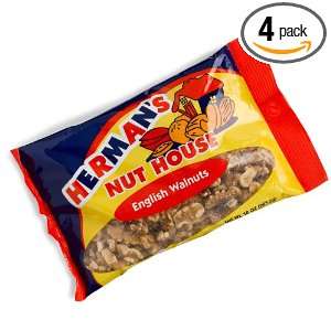 Hermans Nut House English Walnuts, 10 Ounce Bags (Pack of 4)  
