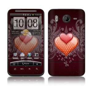  HTC Desire HD Skin Decal Sticker   Double Hearts 