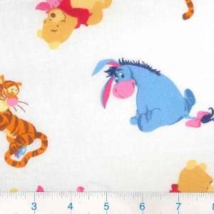  44 Wide Pooh Friends Fabric By The Yard Arts, Crafts 