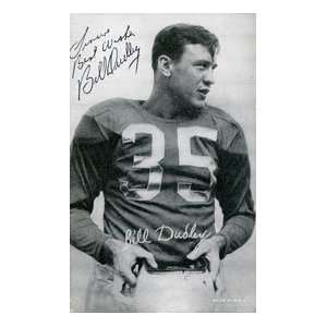  Bill Dudley Autographed/Hand Signed Black & White Postcard 