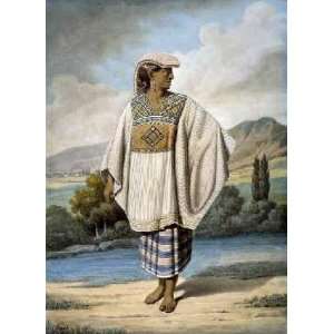  Woman In Huipil by Johann Friedrich Waldeck. Size 7.25 X 