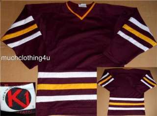   HOCKEY jersey GOPHERS bulldogs DULUTH maroon GOLD small S wcha  