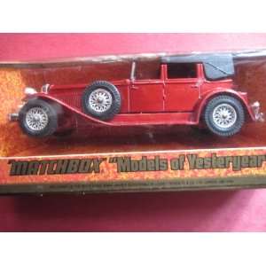  1930 Duesenberg Model J (RED) Matchbox Model of Yesteryear 