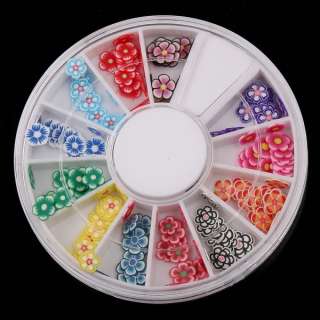   Nail Art Decoration Tips UV Acrylic polymer clay slices Manicure Wheel