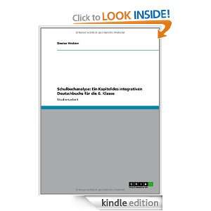 Schulbuchanalyse Ein Kapitel des integrativen Deutschbuchs für die 6 