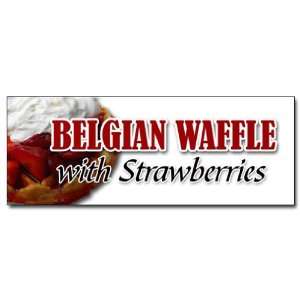    BELGIAN WAFFLE DECAL sticker waffles whip cream syrup pancake pecan