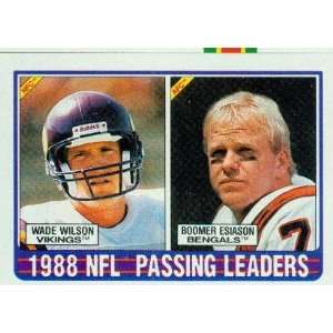  1989 Topps #217 Wade Wilson / Boomer Esiason LL   Vikings 