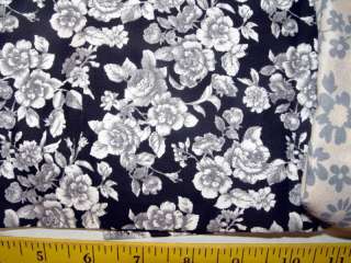 FLORAL WOVEN FABRICS COTTON & POLY ABOUT 1 YD SY 47  