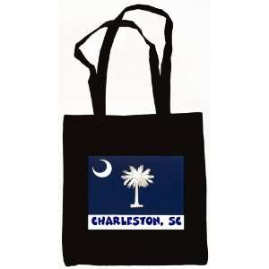  Charleston South Carolina Souvenir Tote Bag Black 