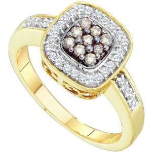 Exquisite Ring Amazingly Designed in 14K Two Tone Gold, Decorated with 