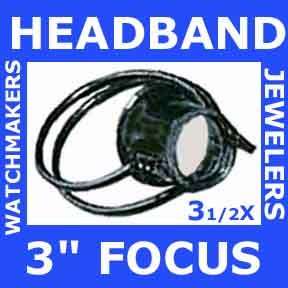 HEAD BAND LOUPE 3 1/2X MAGNIFIER JEWELER WATCHMAKER  