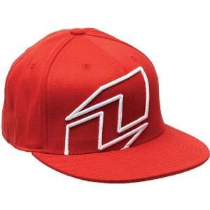 One Industries Bacon Mens Flexfit Racewear Hat/Cap   Bright Red 