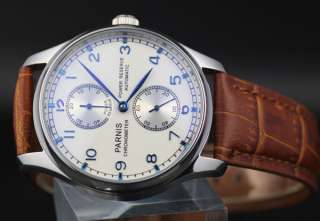 POWER RESERVE PARNIS AUTOMATIC WATCH   blue numbers and hands 43MM 
