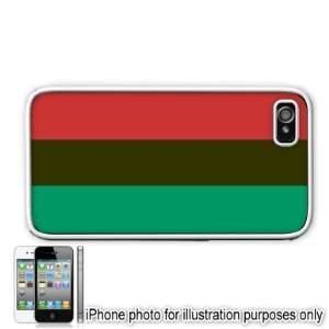  African American Flag Apple Iphone 4 4s Case Cover White 