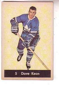 1961/62 Parkhurst #5 Dave Keon rookie M.Leafs Ex.  