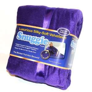  Snuggie® Velveteen(TM) Blanket with Sleeves PURPLE