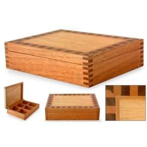  Cedar inlay tea box, Checkers
