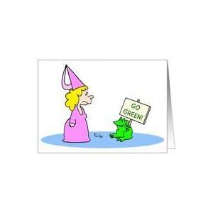  Frog tells princess to Go Green Card Health & Personal 