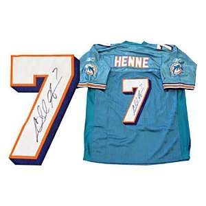 Chad Henne Autographed / Signed Authentic Miami Dolphins Teal Jersey