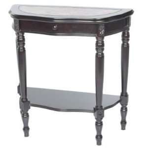 Marble Top Demilune Console Table 