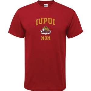  IUPUI Jaguars Cardinal Red Mom Arch T Shirt Sports 