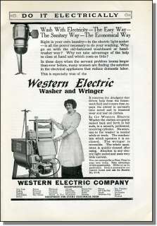 1917 Wash with electricity   WE washing machine ad  