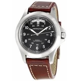 Hamilton Mens H64455533 Khaki King Black Dial Watch