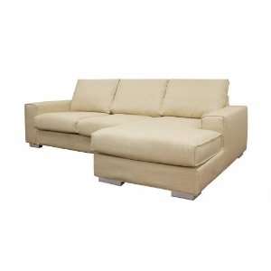  Campbell Cream Twill Modern Sectional Sofa