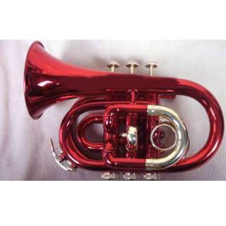 2010 new advanced red Bb pocket trumpet outfit  